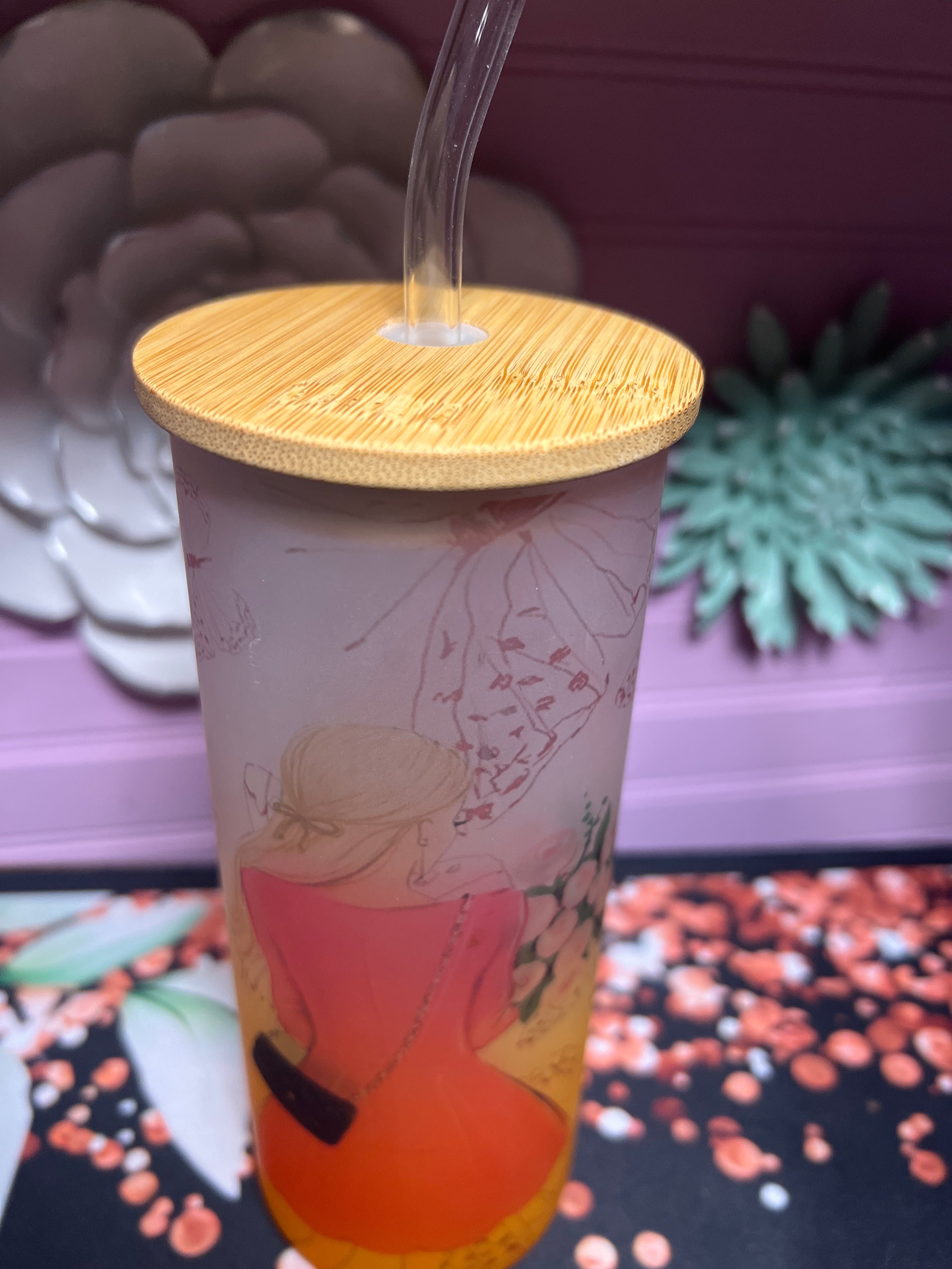 Tengo el poder de crear la vida que deseo frosted glass cup 18 oz