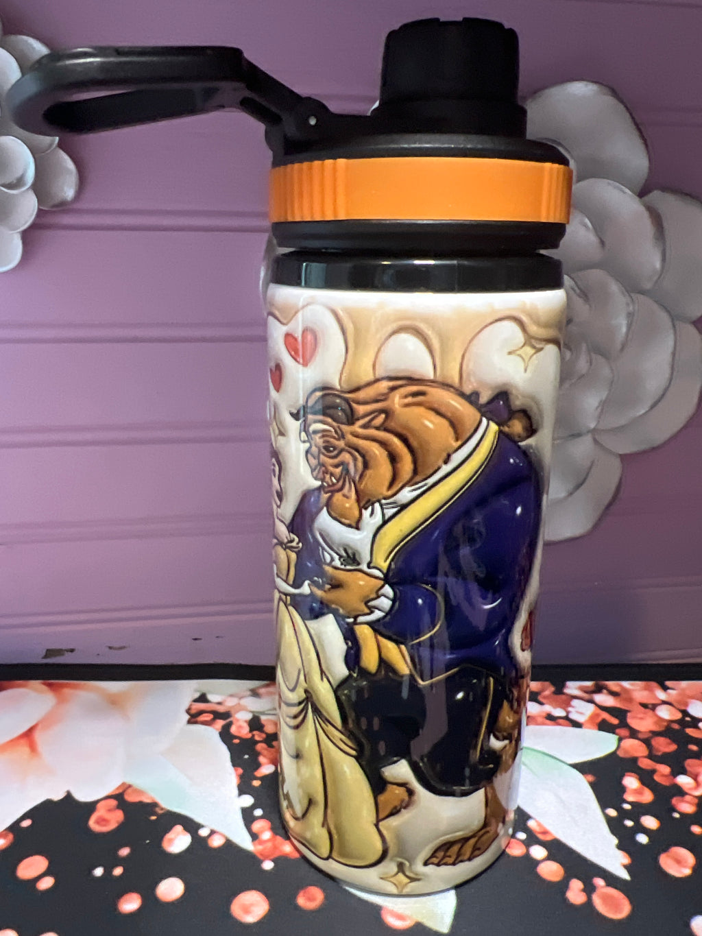 3D Bella y la bestia tumbler 20oz