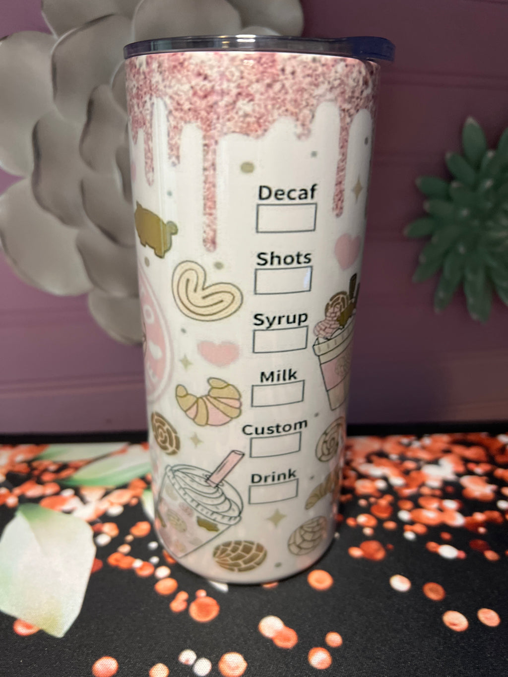 Cafecito y chisme tumbler 15 oz
