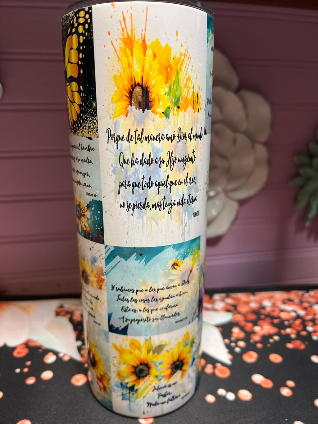 Textos bíblicos tumbler 20 oz