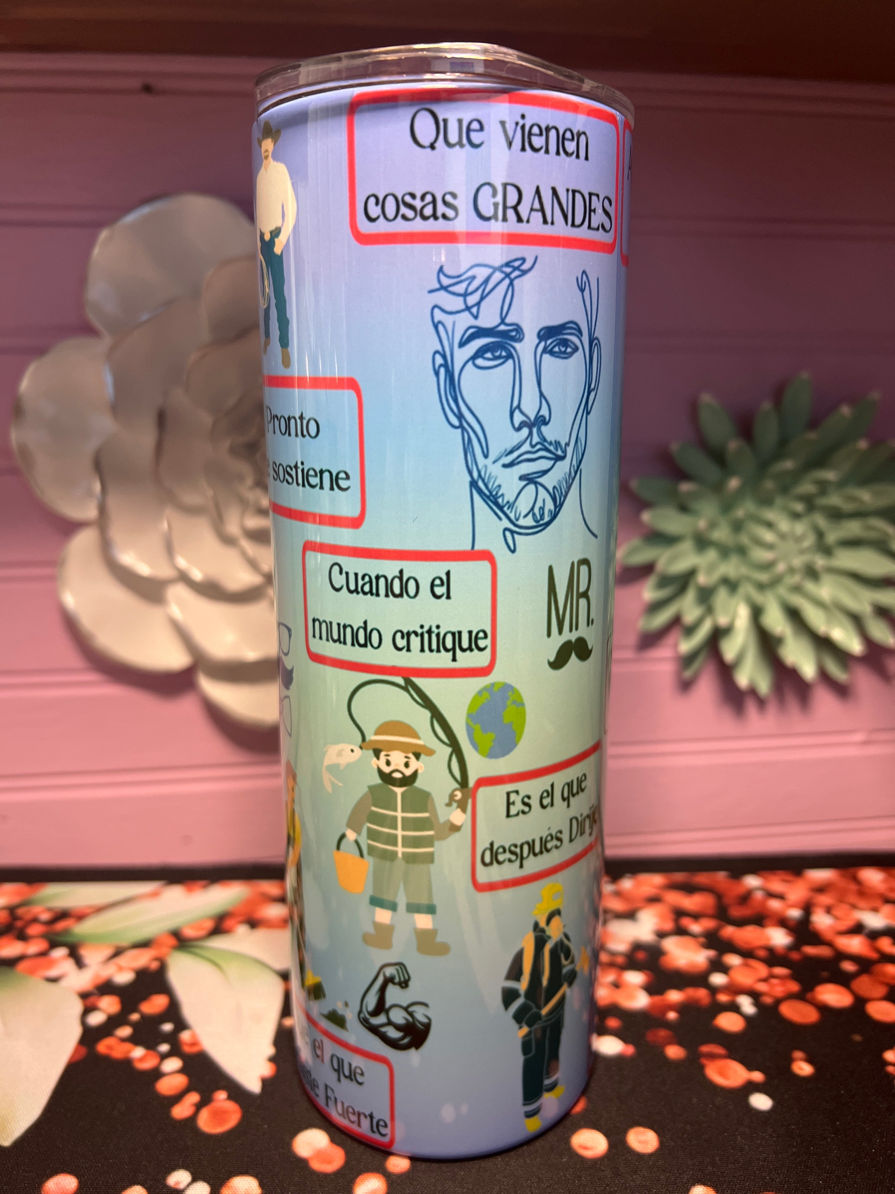 Ayer hablé con Dios tumbler 20 oz