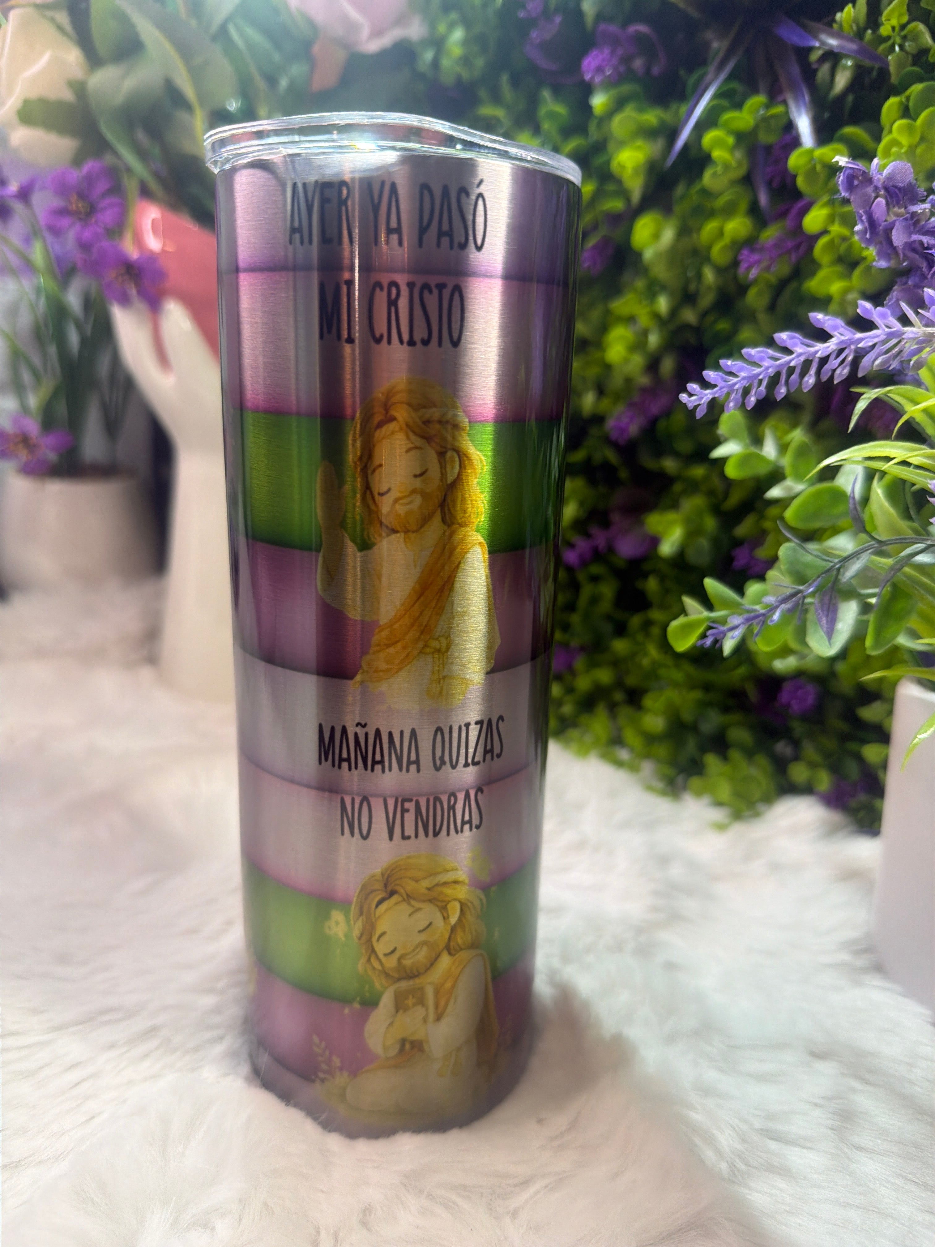 Un día a la vez acero inoxidable tumbler 20 oz