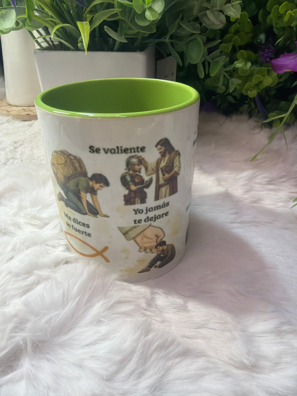 Se Fuerte hombre taza verde