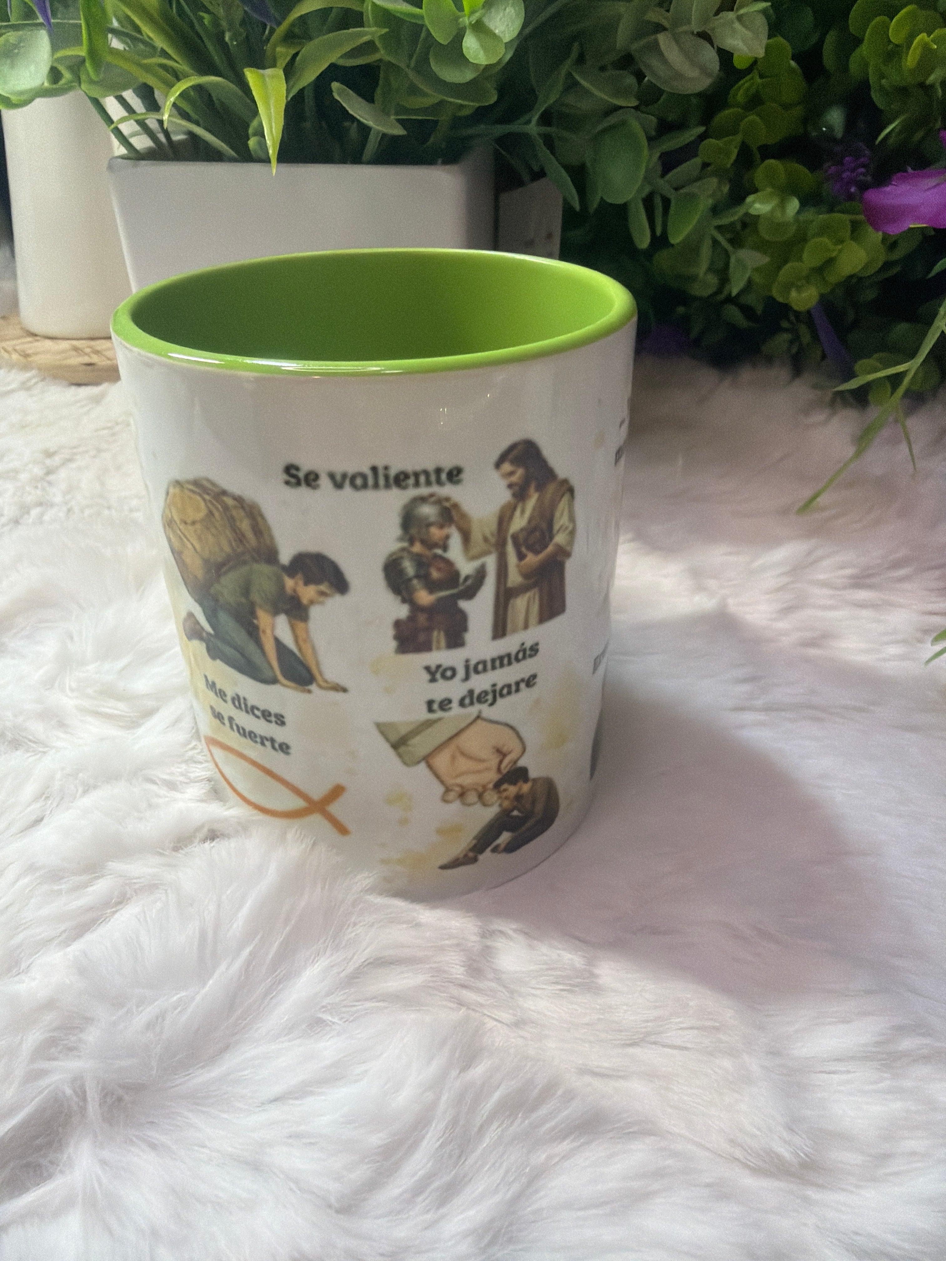 Se Fuerte hombre taza verde