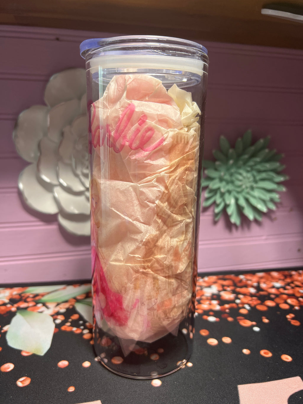 Barbie glass cup 20 oz