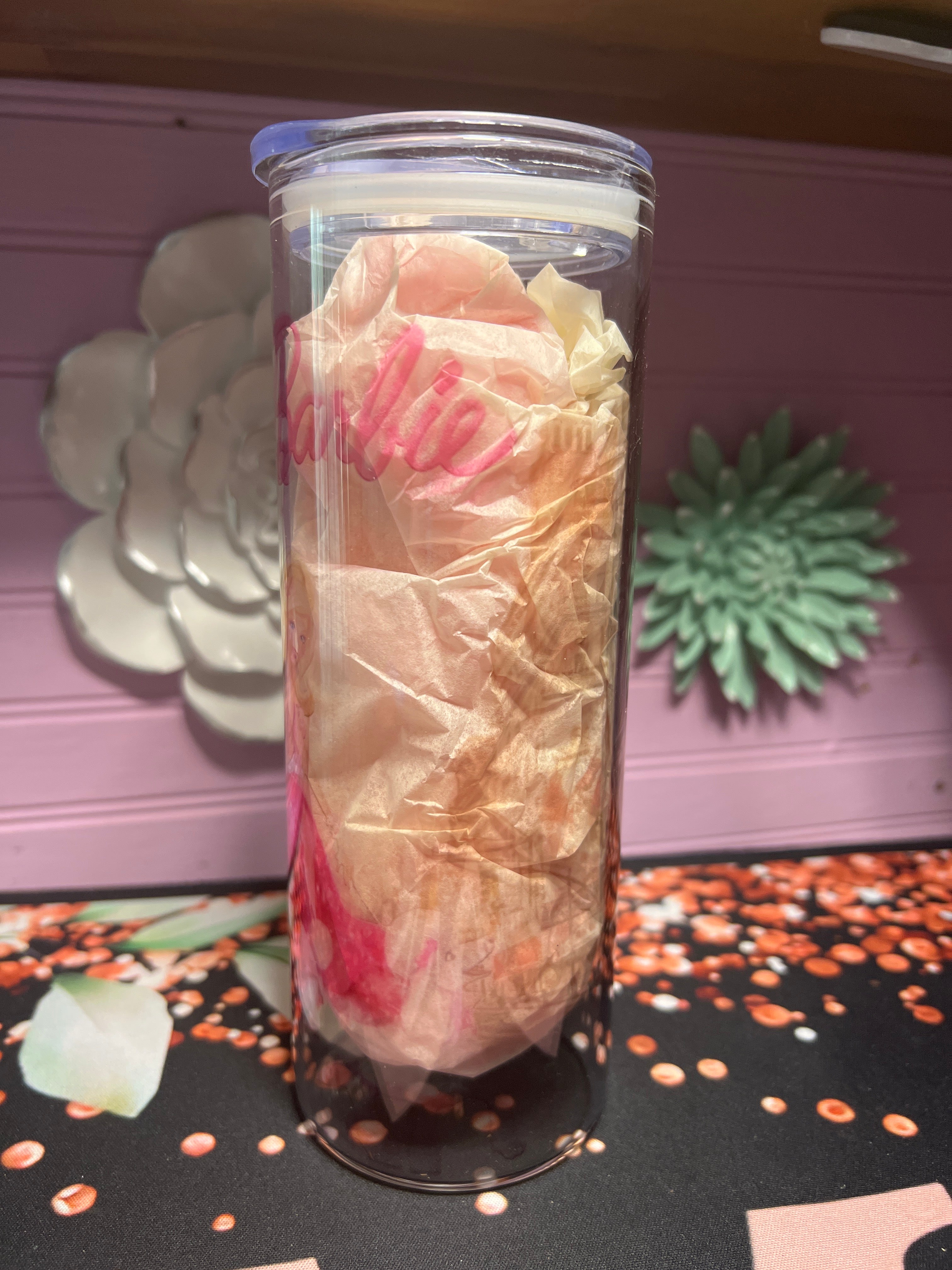 Barbie glass cup 20 oz