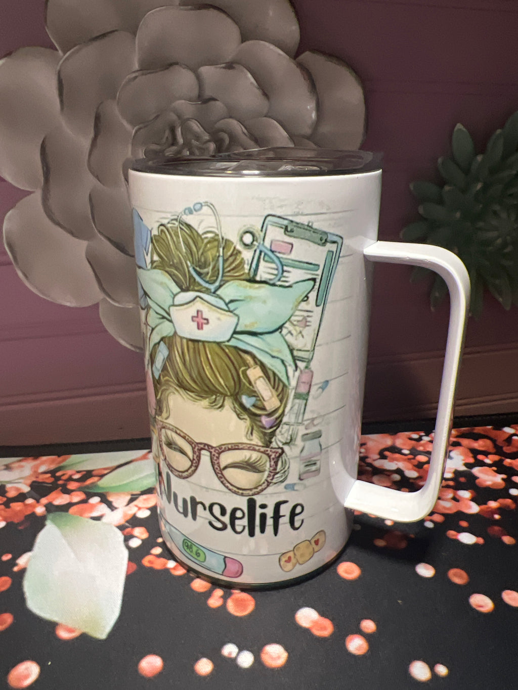 Nurse Selfie taza 14oz