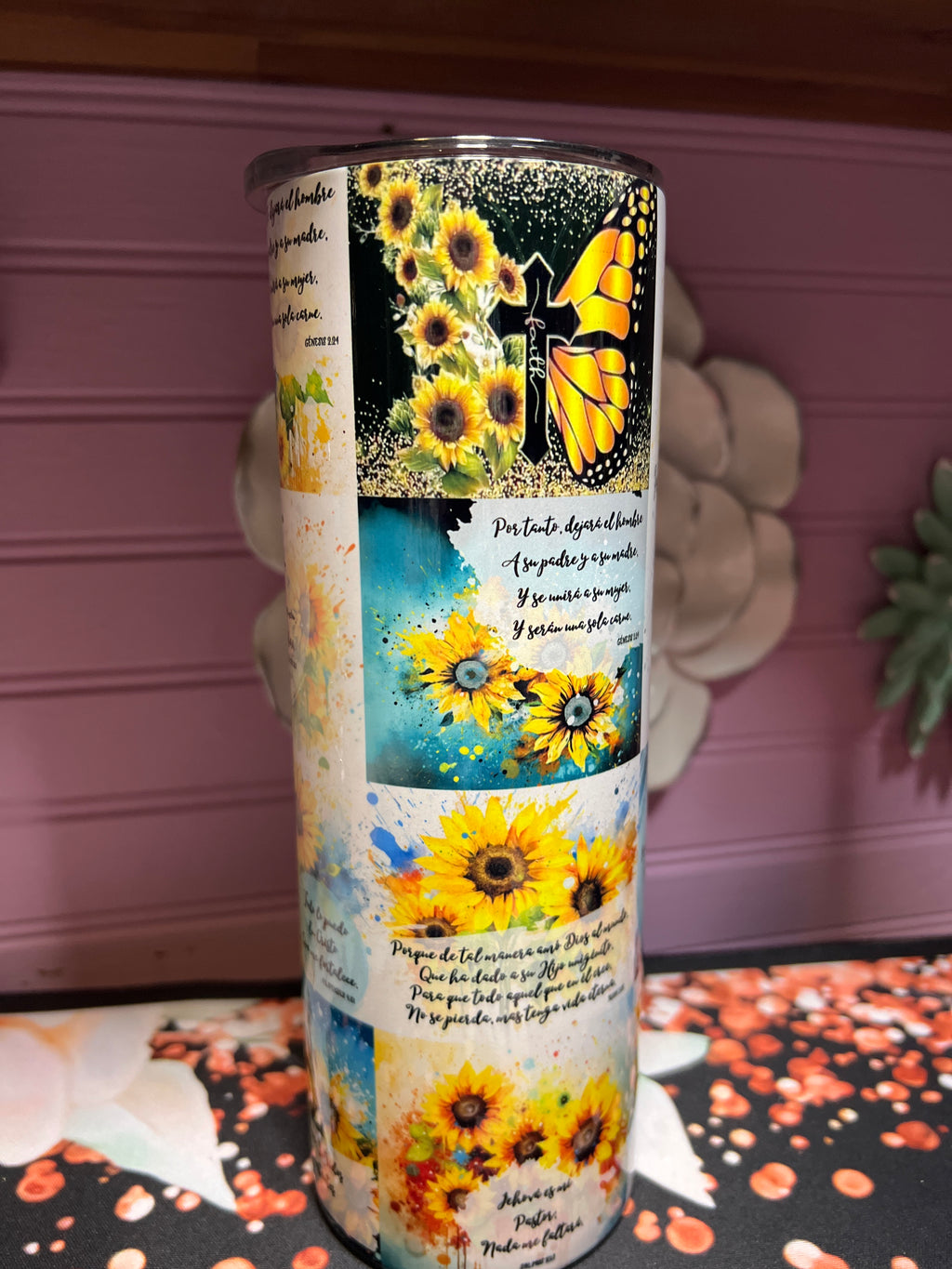 Textos bíblicos tumbler 20 oz