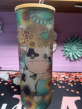 Vaquita coffe frosted glass cup 20 oz