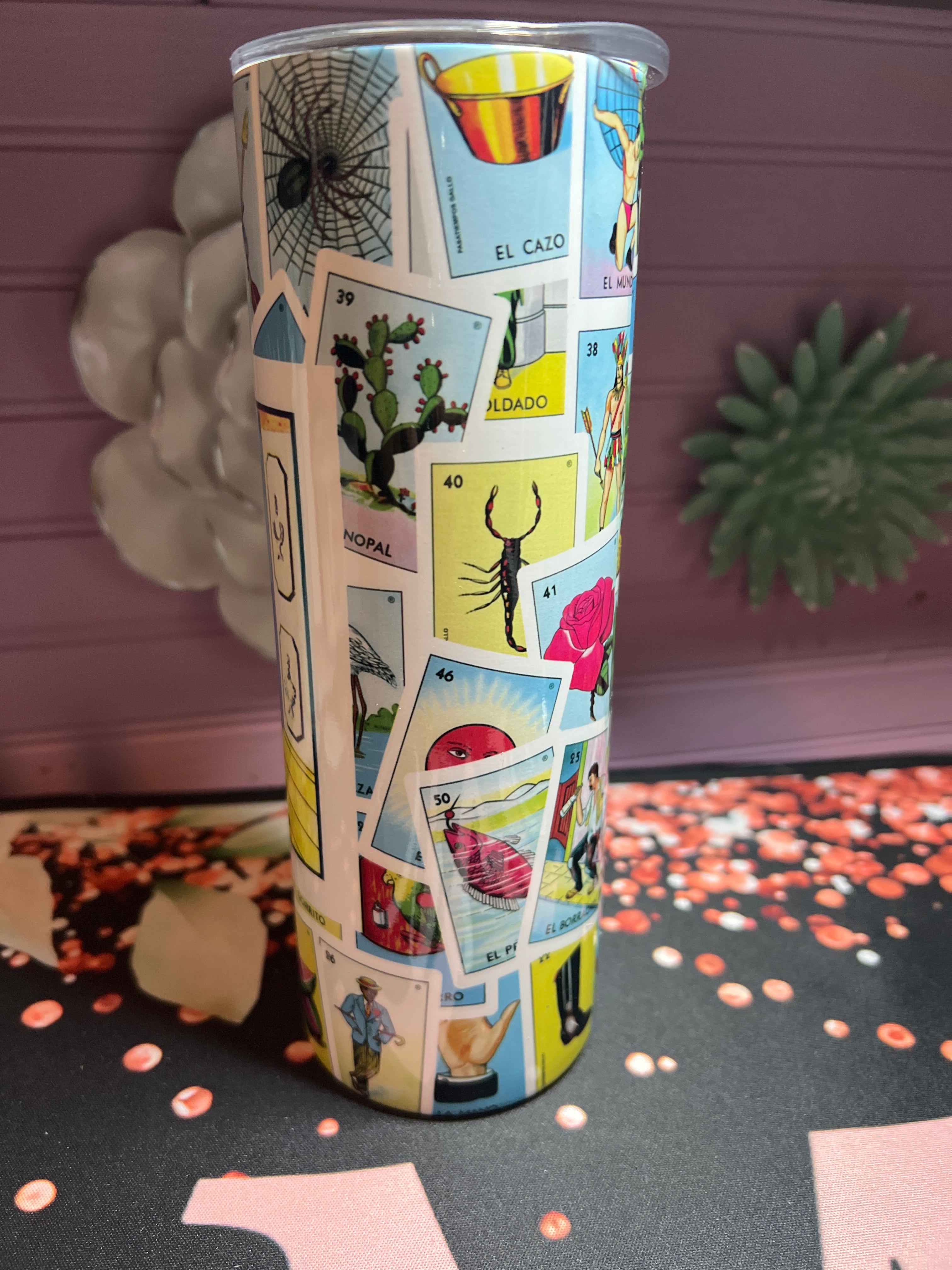 Lotería mexicana tumbler 20 oz