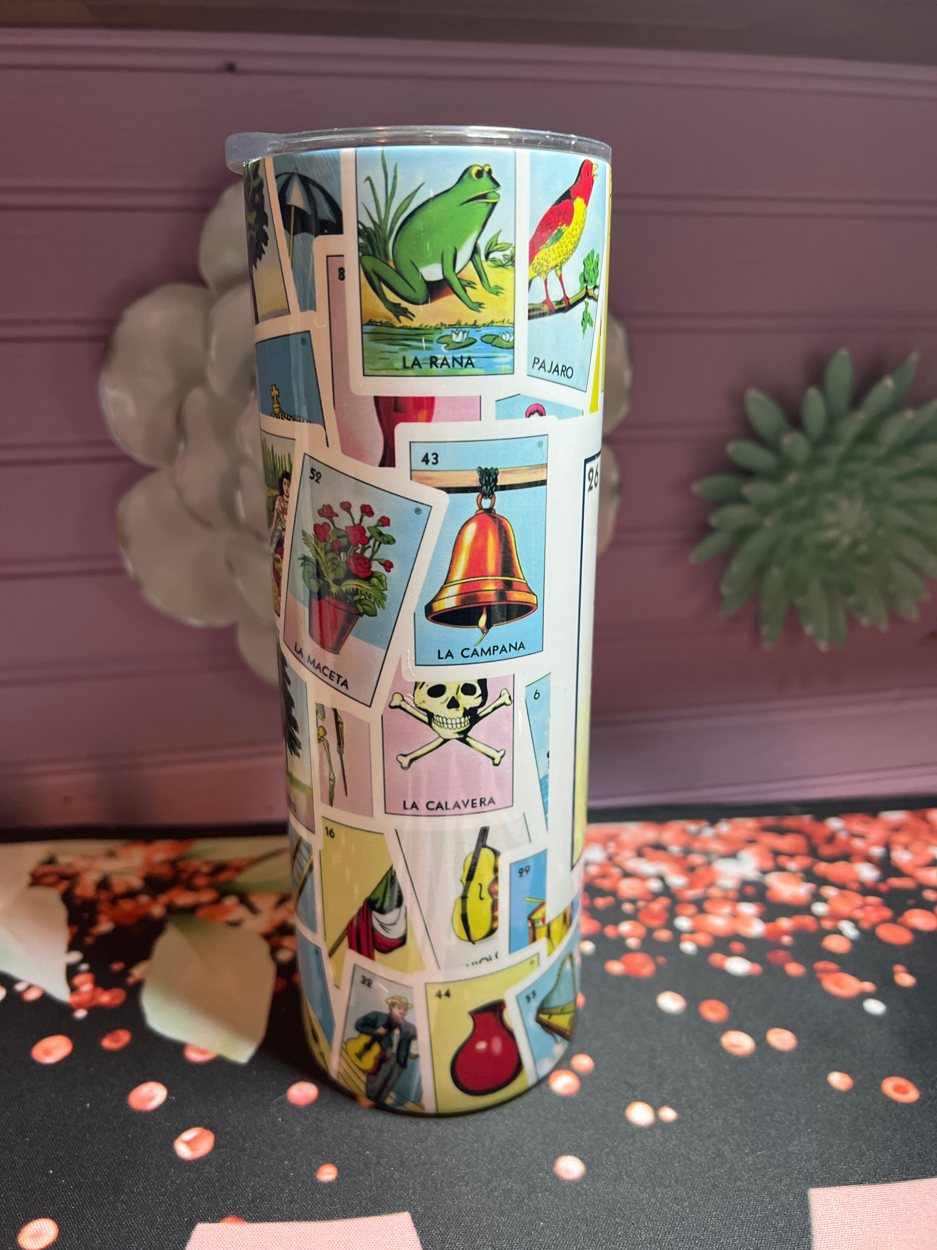 Lotería mexicana tumbler 20 oz