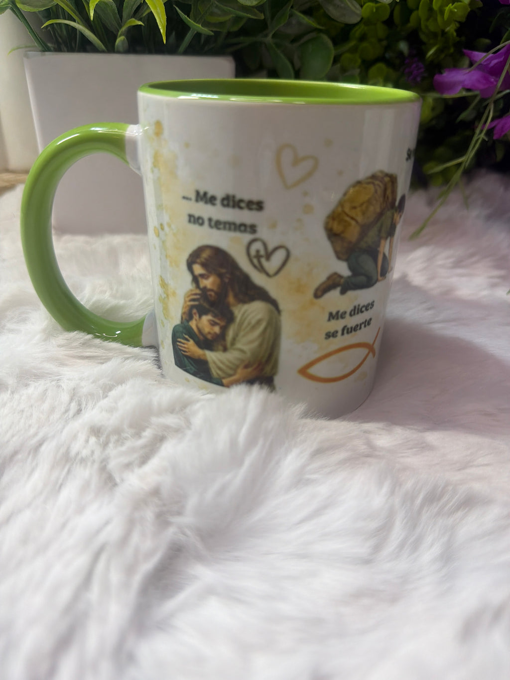 Se Fuerte hombre taza verde