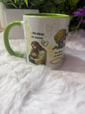 Se Fuerte hombre taza verde