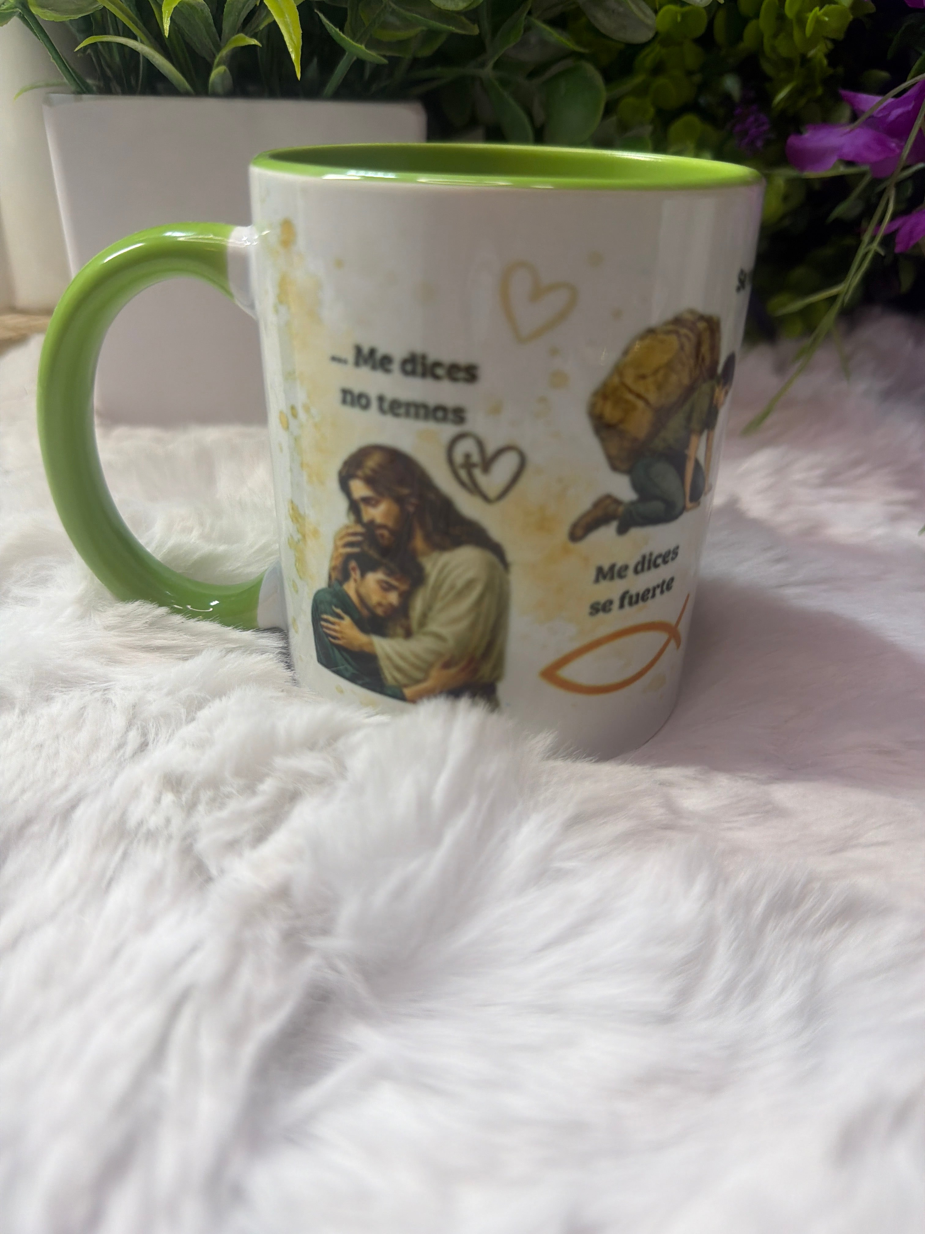 Se Fuerte hombre taza verde