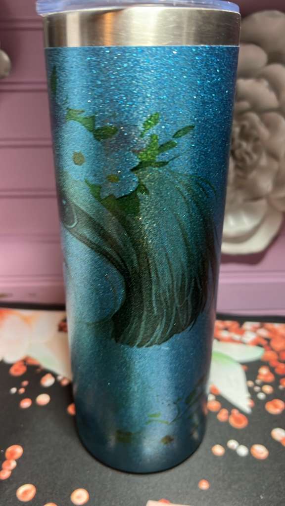 Tumbler 20 oz shitzu w/gliter