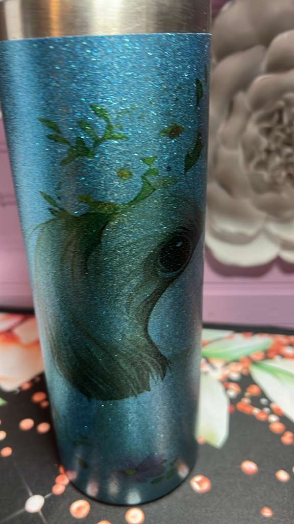 Tumbler 20 oz shitzu w/gliter