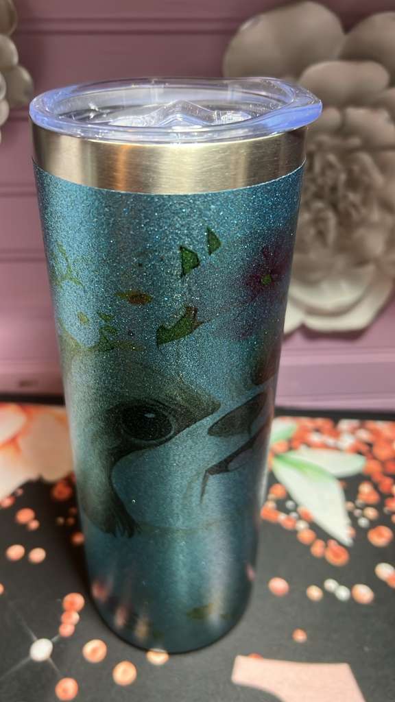 Tumbler 20 oz shitzu w/gliter